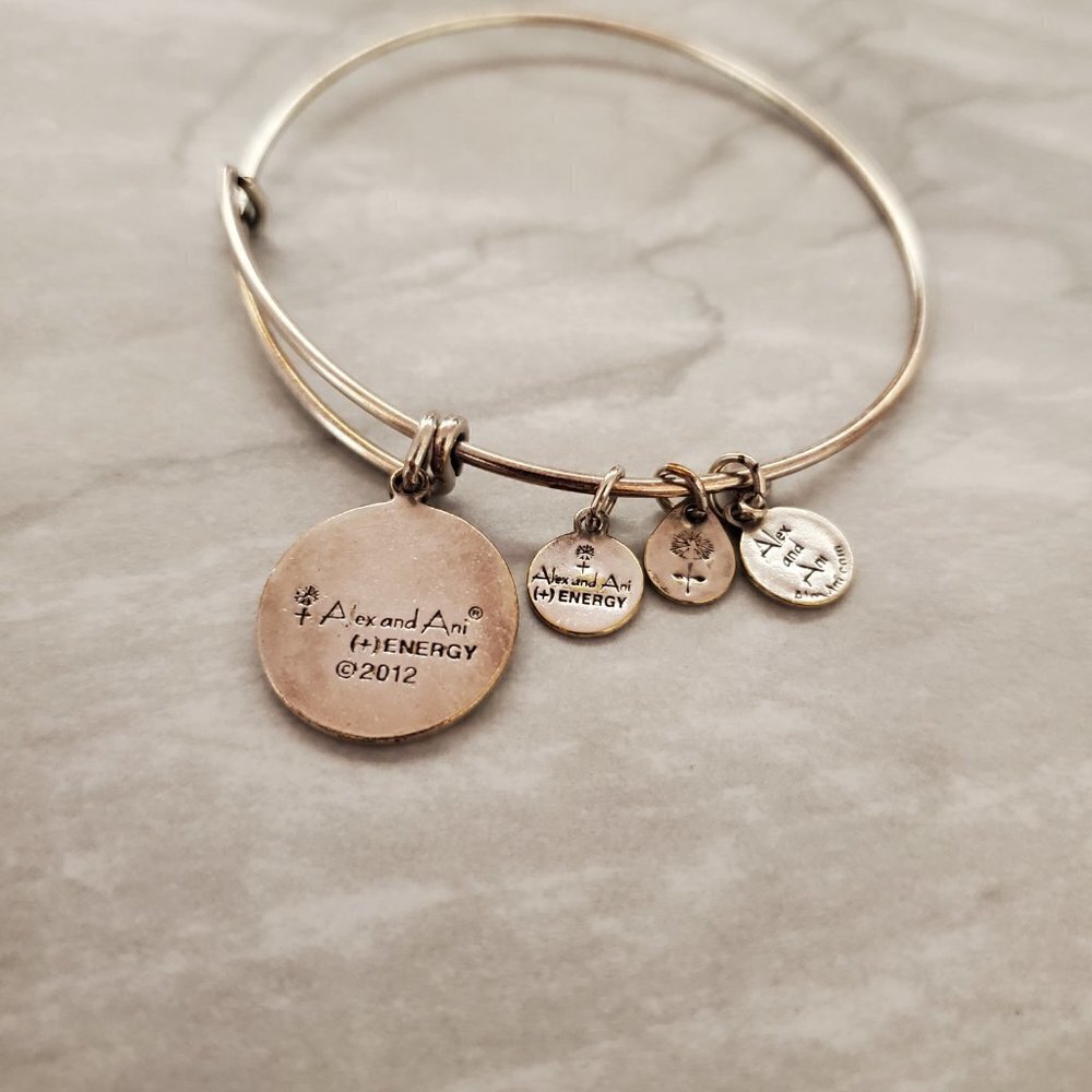 ⚜ Alex and Ani Fleur De Lis Silver Expandable Charm Bracelet ⚜ - Picture 4 of 5